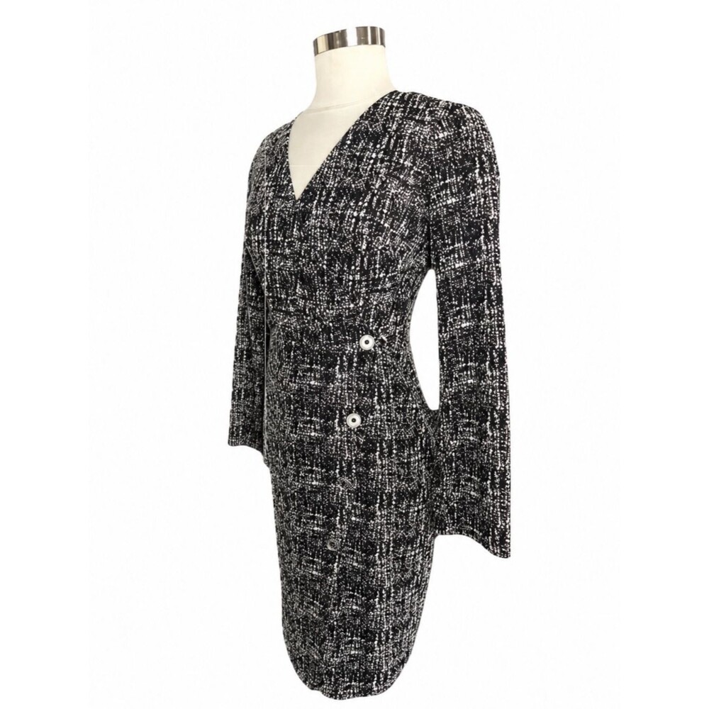 NWT Donna Karan Elegant Faux Wrap Button Detail from Neiman Marcus Size 8